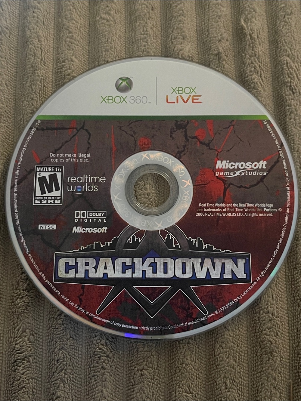 Crackdown Xbox 360 Disc Only Standard Original Edition